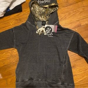 Realtree Charcoal Hoodie with Camo Interior